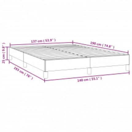 Bed Frame without Mattress Black 53.9"x74.8" Full Faux Leather