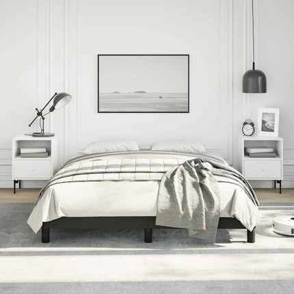 Bed Frame without Mattress Black 53.9"x74.8" Full Faux Leather