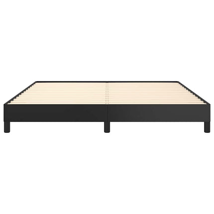 Bed Frame without Mattress Black 59.8"x79.9" Queen Faux Leather