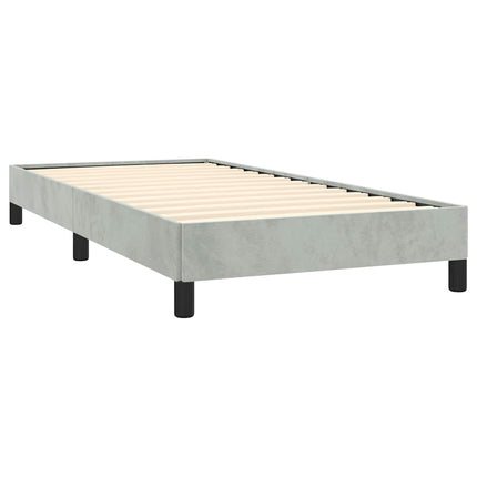 Bed Frame without Mattress Light Gray 39.4"x79.9" Twin XL Velvet