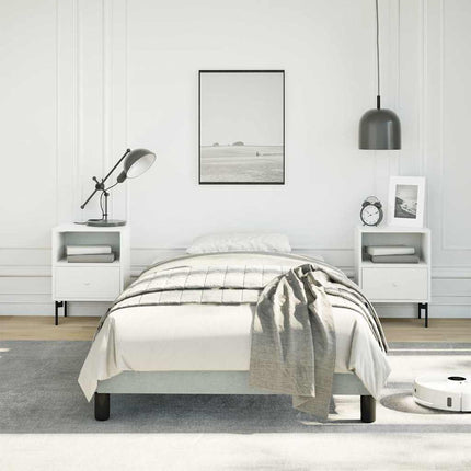 Bed Frame without Mattress Light Gray 39.4"x79.9" Twin XL Velvet