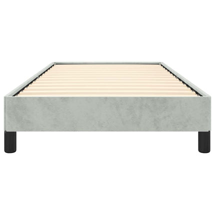 Bed Frame without Mattress Light Gray 39.4"x79.9" Twin XL Velvet