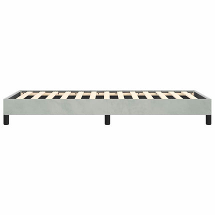 Bed Frame without Mattress Light Gray 39.4"x79.9" Twin XL Velvet
