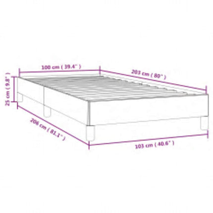 Bed Frame without Mattress Dark Gray 39.4"x79.9" Twin XL Velvet