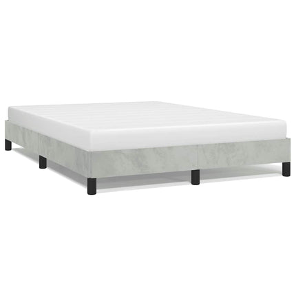 Bed Frame without Mattress Light Gray 53.9"x74.8" Full Velvet