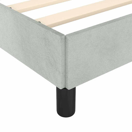 Bed Frame without Mattress Light Gray 53.9"x74.8" Full Velvet
