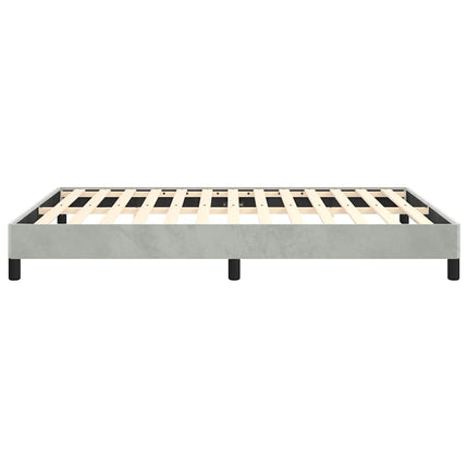 Bed Frame without Mattress Light Gray 59.8"x79.9" Queen Velvet