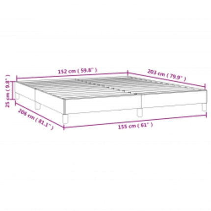 Bed Frame without Mattress Dark Gray 59.8"x79.9" Queen Velvet