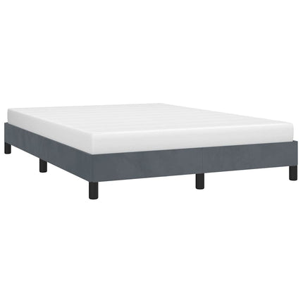 Bed Frame without Mattress Dark Gray 59.8"x79.9" Queen Velvet