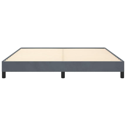 Bed Frame without Mattress Dark Gray 76"x79.9" King Velvet