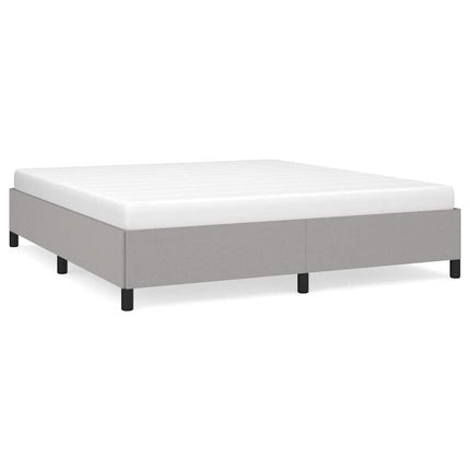 Bed Frame without Mattress Light Gray 76"x79.9" King Fabric