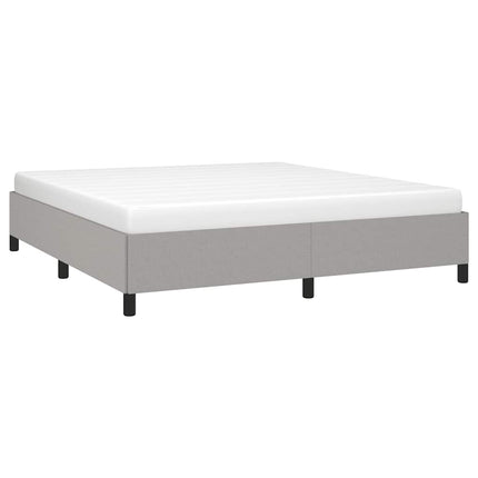 Bed Frame without Mattress Light Gray 76"x79.9" King Fabric