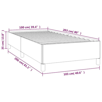Bed Frame without Mattress Light Gray 39.4"x79.9" Twin XL Fabric