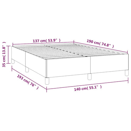 Bed Frame without Mattress Dark Gray 53.9"x74.8" Full Fabric