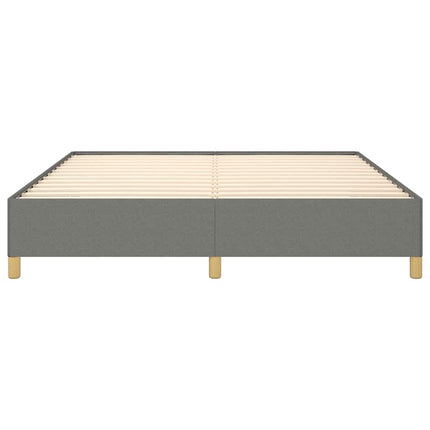 Bed Frame without Mattress Dark Gray 59.8"x79.9" Queen Fabric