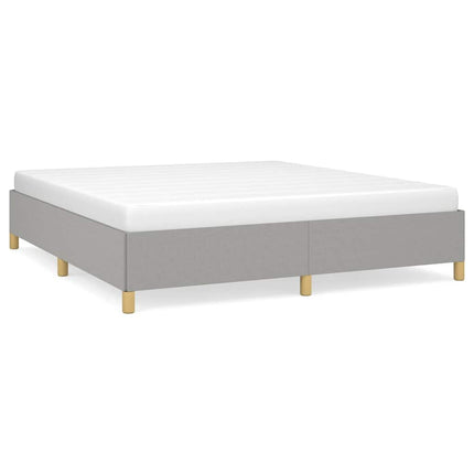 Bed Frame without Mattress Light Gray 76"x79.9" King Fabric