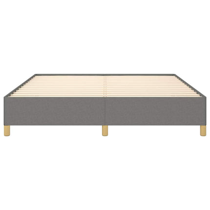 Bed Frame without Mattress Dark Gray California King Fabric