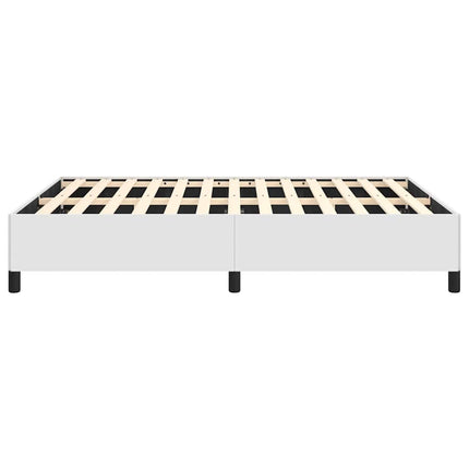 Bed Frame without Mattress White 53.9"x74.8" Full Faux Leather