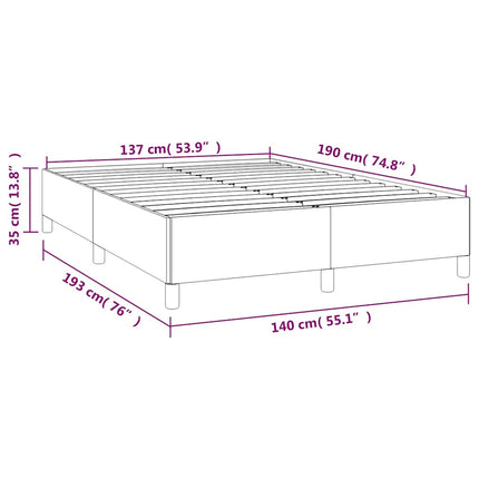 Bed Frame without Mattress White 53.9"x74.8" Full Faux Leather