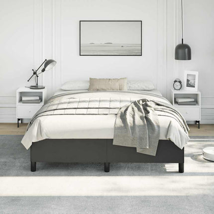 Bed Frame without Mattress Black 59.8"x79.9" Queen Faux Leather