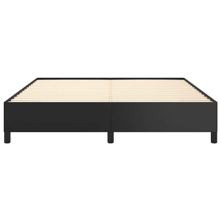 Bed Frame without Mattress Black 59.8"x79.9" Queen Faux Leather