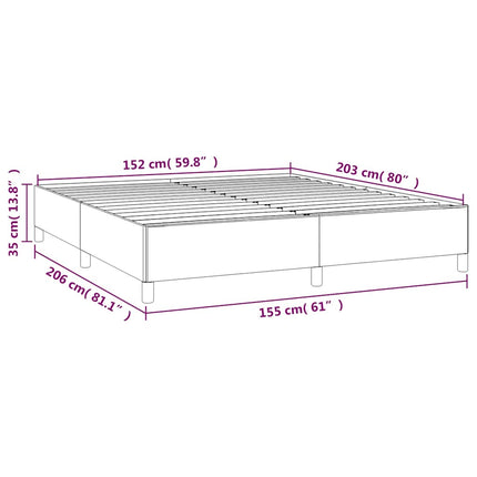Bed Frame without Mattress Black 59.8"x79.9" Queen Faux Leather