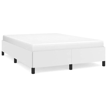 Bed Frame without Mattress White 59.8"x79.9" Queen Faux Leather