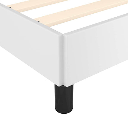 Bed Frame without Mattress White 76"x79.9" King Faux Leather