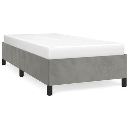 Bed Frame without Mattress Light Gray 39.4"x79.9" Twin XL Velvet