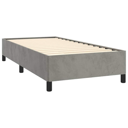 Bed Frame without Mattress Light Gray 39.4"x79.9" Twin XL Velvet