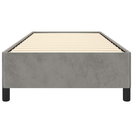 Bed Frame without Mattress Light Gray 39.4"x79.9" Twin XL Velvet