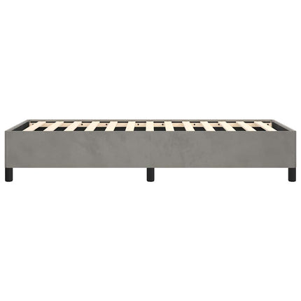 Bed Frame without Mattress Light Gray 39.4"x79.9" Twin XL Velvet