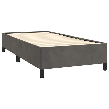 Bed Frame without Mattress Dark Gray 39.4"x79.9" Twin XL Velvet