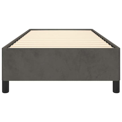 Bed Frame without Mattress Dark Gray 39.4"x79.9" Twin XL Velvet