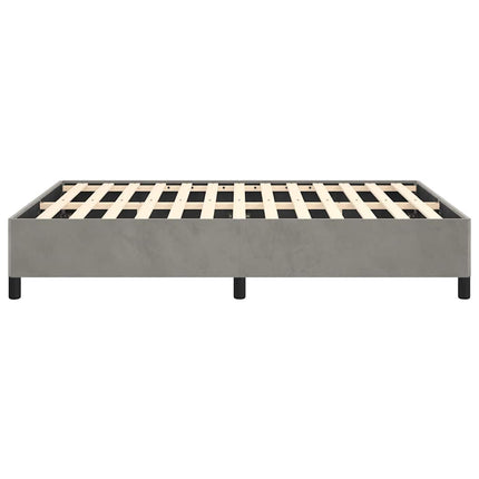 Bed Frame without Mattress Light Gray 53.9"x74.8" Full Velvet