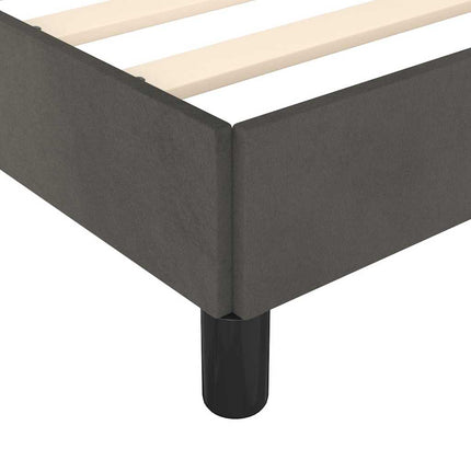 Bed Frame without Mattress Dark Gray 53.9"x74.8" Velvet