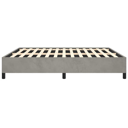 Bed Frame without Mattress Light Gray 59.8"x79.9" Queen Velvet