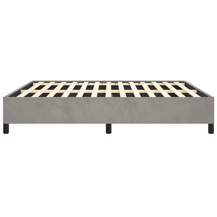 Bed Frame without Mattress Light Gray California King Velvet