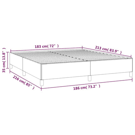 Bed Frame without Mattress Light Gray California King Velvet