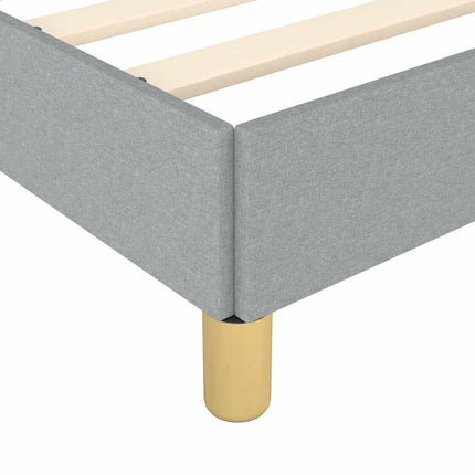 Bed Frame without Mattress Light Gray Twin XL Fabric