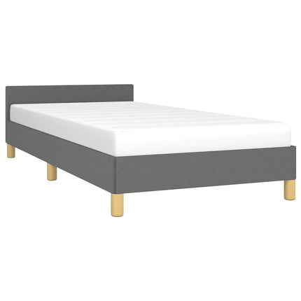 Bed Frame without Mattress Dark Gray Twin XL Fabric