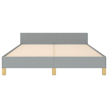 Bed Frame without Mattress Light Gray Full Fabric