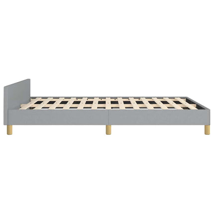 Bed Frame without Mattress Light Gray Full Fabric