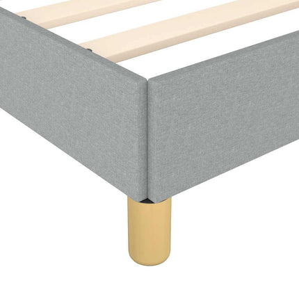 Bed Frame without Mattress Light Gray Full Fabric