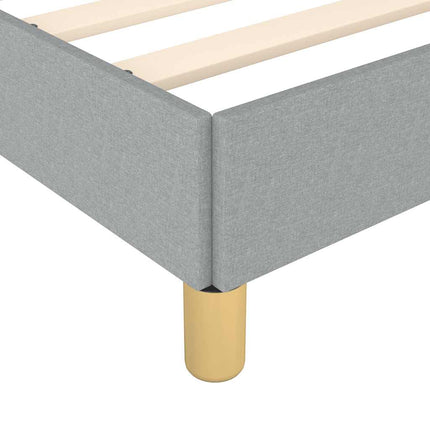 Bed Frame without Mattress Light Gray King Fabric