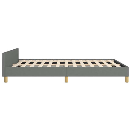Bed Frame without Mattress Dark Gray California King Fabric