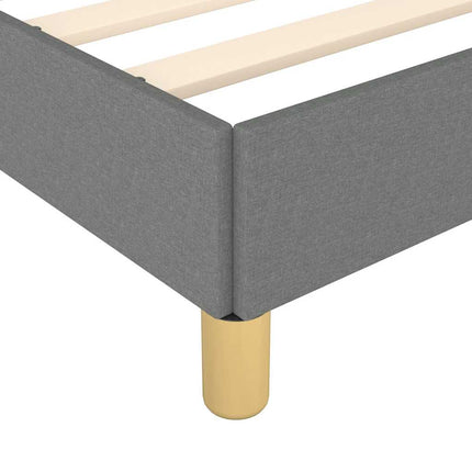 Bed Frame without Mattress Dark Gray California King Fabric