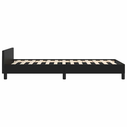 Bed Frame without Mattress Black Twin Faux Leather