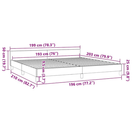 Bed Frame without Mattress Black King Faux Leather