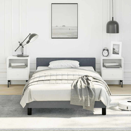 Bed Frame without Mattress Dark Gray Twin XL Velvet
